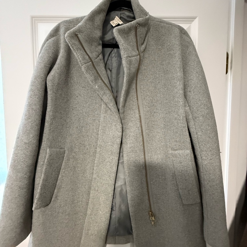 J. Crew Light Gray Trench Coat